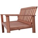 Ver imagem 4 de Conjunto para Área Externa de Madeira Maciça Poltrona Namoradeira e Mesa de Centro Yescasa