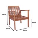 Ver imagem 7 de Conjunto para Área Externa de Madeira Maciça Poltrona Namoradeira e Mesa de Centro Yescasa