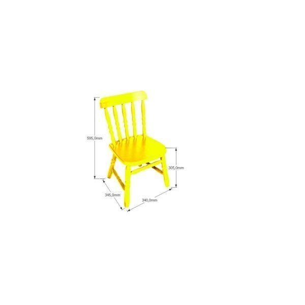 Kit 2 Cadeiras Infantil Country Amarela - 2