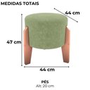 Ver imagem 3 de Puff Decorativo para Sala Luxo 44x44 Cm Boucle F494 Oliva Milani Store