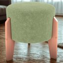 Ver imagem 2 de Puff Decorativo para Sala Luxo 44x44 Cm Boucle F494 Oliva Milani Store