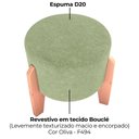 Ver imagem 5 de Puff Decorativo para Sala Luxo 44x44 Cm Boucle F494 Oliva Milani Store