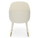 Ver imagem 7 de Kit 2 Cadeiras de Jantar Estofada Milano Design Italiano com Encosto Ergonômico - Creme/cinza