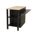 Ver imagem 2 de Bancada Ilha Gourmet Divisória para Cozinha 2 Portas Moldura Americana 2 Prateleiras Abertas com Mesa Retrátil Berlim