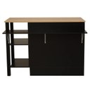 Ver imagem 4 de Bancada Ilha Gourmet Divisória para Cozinha 2 Portas Moldura Americana 2 Prateleiras Abertas com Mesa Retrátil Berlim