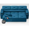 Sofá com Porta Copos Retrátil e Reclinável Pop 2,05m Velosuede Royal - Netsofas - 5