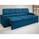 Ver imagem 1 de Sofá com Porta Copos Retrátil e Reclinável Pop 2,05m Velosuede Royal - Netsofas