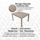 Ver imagem 3 de Mesa Retangular em Aluminio Pintado Design Ripada Daniela Bege