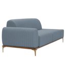 Ver imagem 3 de Sofá 3 Lugares 180cm Azul Claro Bouclé Mesa Auxiliar Mauro Molino