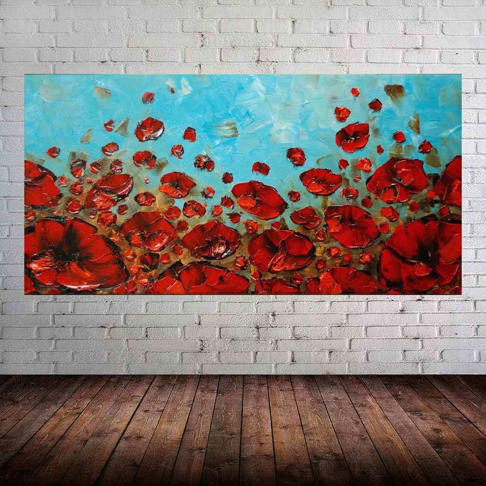 Quadro Pintura Tela Abstrato Moderno 2407: 60cm (A) x 110cm (L) - 1