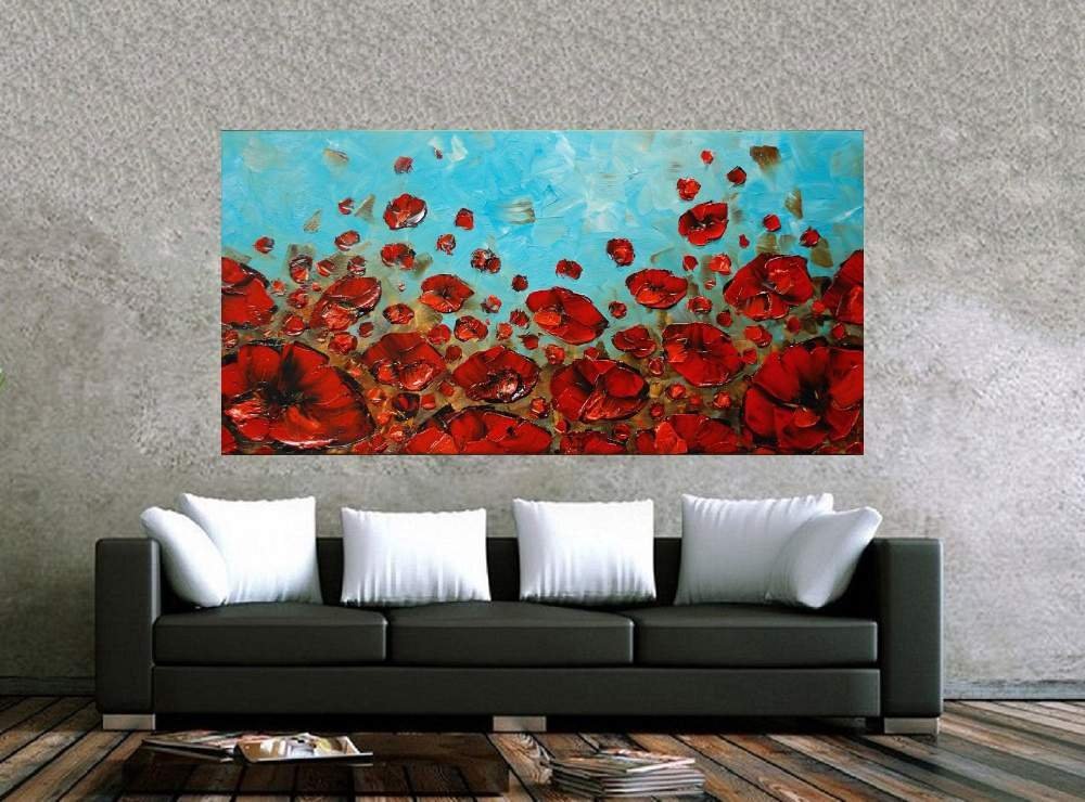 Quadro Pintura Tela Abstrato Moderno 2407: 60cm (A) x 110cm (L) - 2
