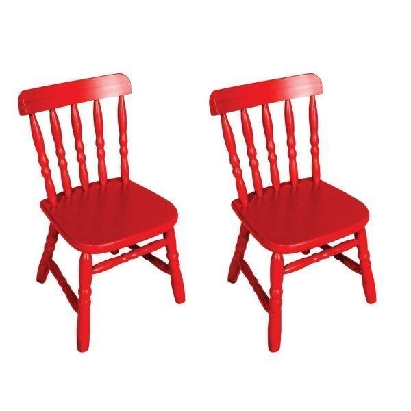 Kit Cadeira Country Infantil Vermelha