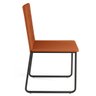 Cadeira Decorativa Estofada para Sala de Jantar Preto Maya L02 Tecido Terracota - Lyam Decor Decor - 7