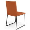Cadeira Decorativa Estofada para Sala de Jantar Preto Maya L02 Tecido Terracota - Lyam Decor Decor - 6