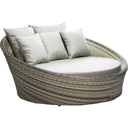 2 Espreguiçadeiras Bona e Mesa Grécia com Chaise em Alumínio - Piscina, Jardim, Área - Capuccino - 9