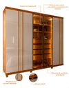 Ver imagem 4 de Roupeiro Reflecta 6 Portas com Pés e Led Alika Cor Madeira Cor:madeira