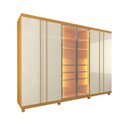 Ver imagem 1 de Roupeiro Reflecta 6 Portas com Pés e Led Alika Cor Madeira Cor:madeira