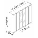 Ver imagem 2 de Roupeiro Reflecta 6 Portas com Pés e Led Alika Cor Madeira Cor:madeira
