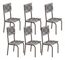 Ver imagem 1 de Kit 6 Cadeiras Ana Corino Paraopeba Tubo Marrom Cafe