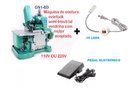 Ver imagem 1 de Maquina Costura Overlock +led+pedal Eletrônico-110v