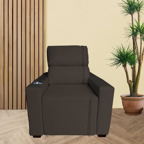 Poltrona Retratil e Reclinavel com Porta Copo Maisa Marrom