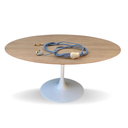 Ver imagem 3 de Mesa de Jantar Tulipa Saarinen Redonda 160cm Tampo Cor Jade Modelar Art Moveis Tulipa Saarinen Oval
