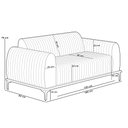 Ver imagem 7 de Sofá 3 Lugares para Sala de Estar Molino 180 Cm D02 Pés D'ouro Couríssimo Preto B-159 - Lyam