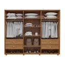 Ver imagem 3 de Guarda-roupa Casal Bp 03 Nogal/bege Bp Bom Pastor