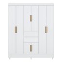 Ver imagem 5 de Guarda Roupa Casal 8 Portas e 2 Gavetas Paranaguá - Branco