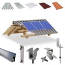 Ver imagem 1 de Kit Estrutura Fixador Linha C 1,20m para 03 Placas Solar Alumínio Inox Telha Fibro Ondulada Viga Mad