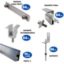 Ver imagem 2 de Kit Estrutura Fixador Linha C 1,20m para 03 Placas Solar Alumínio Inox Telha Fibro Ondulada Viga Mad