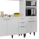 Ver imagem 6 de Armário de Cozinha com Tampo Cp02 240cm Pérola Branco Z34 - Mpozenato
