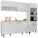 Ver imagem 2 de Armário de Cozinha com Tampo Cp02 240cm Pérola Branco Z34 - Mpozenato