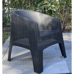 Poltrona Vime p/Jardim Varanda Ibiza Preta kit com 2 - 2