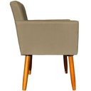 Ver imagem 4 de Kit 10 Poltronas Decorativa para Sala Nina Suede Cores Pé Palito 30cm Castanho - Nude, Suede