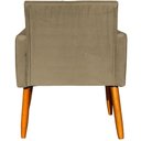 Ver imagem 2 de Kit 10 Poltronas Decorativa para Sala Nina Suede Cores Pé Palito 30cm Castanho - Nude, Suede