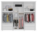 Ver imagem 5 de Guarda-roupa Casal Branco 6 Portas 4 Gavetas Canadá - Rv Móveis