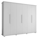 Ver imagem 1 de Guarda-roupa Casal Branco 6 Portas 4 Gavetas Canadá - Rv Móveis