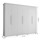 Ver imagem 6 de Guarda-roupa Casal Branco 6 Portas 4 Gavetas Canadá - Rv Móveis