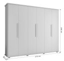 Ver imagem 6 de Guarda-roupa Casal Branco 6 Portas 4 Gavetas Canadá - Rv Móveis