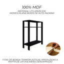 Ver imagem 4 de Aparador Mesinha de Apoio Buffet Cantinho do Café para Sala, Escritório, Quarto em MDF Preto