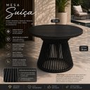 Ver imagem 5 de Mesa Suíça Tampo Ripado Alumínio Preto