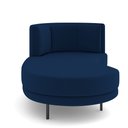 Ver imagem 4 de Sofá Chaise Longue Sala de Estar Living Lucca Esquerdo D02 Veludo Azul Marinho C-304 - Lyam Decor