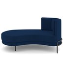Ver imagem 6 de Sofá Chaise Longue Sala de Estar Living Lucca Esquerdo D02 Veludo Azul Marinho C-304 - Lyam Decor