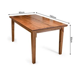 Mesa de Jantar Retangular Bh Antiga Rústica em Madeira Maciça 1,60m - Natural - 3