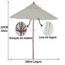 Ver imagem 7 de Conjunto de 4 Cadeiras Ascoli e Mesa com Ombrelone em Alumínio para Área, Piscina