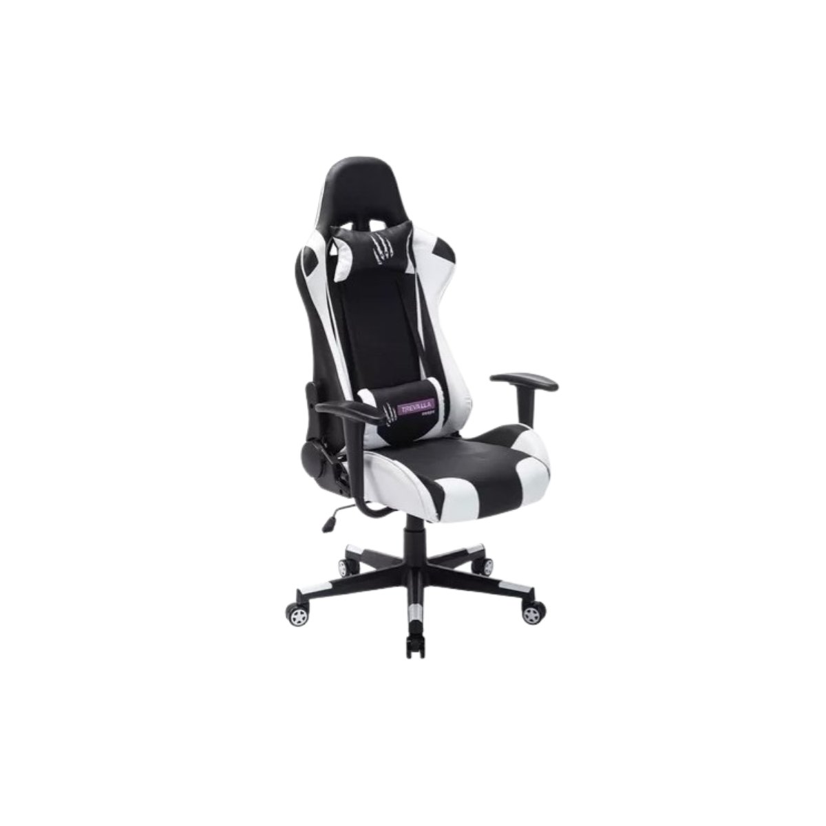 Cadeira de Escritório Gamer Giratória Predator Trevalla Preto e Branco Tl-cdg-08-2pr