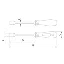 Ver imagem 2 de Chave de Fenda Canhão em Aço Cromo Vanádio 1/4"x125 Mm Tramontina Pro Tramontina