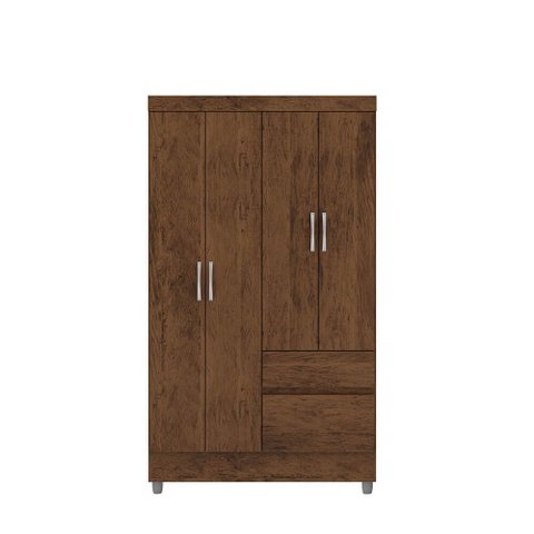 Guarda Roupa Pequeno Ideal 4 Portas e 2 Gavetas para Quarto de Hospedes