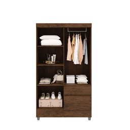 Guarda Roupa Pequeno Ideal 4 Portas e 2 Gavetas para Quarto de Hospedes - 6
